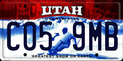 UT license plate C059MB