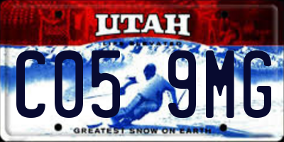 UT license plate C059MG
