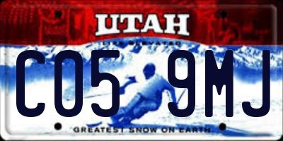 UT license plate C059MJ