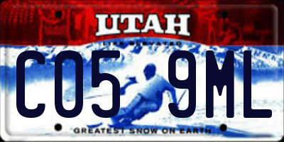 UT license plate C059ML