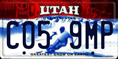 UT license plate C059MP