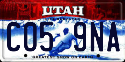 UT license plate C059NA
