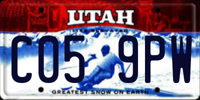 UT license plate C059PW