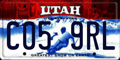 UT license plate C059RL