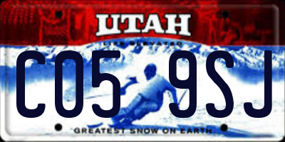 UT license plate C059SJ