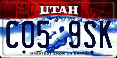 UT license plate C059SK