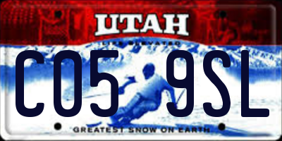 UT license plate C059SL
