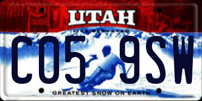 UT license plate C059SW