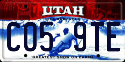UT license plate C059TE