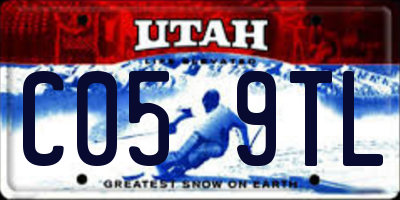 UT license plate C059TL