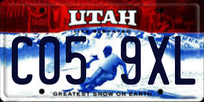 UT license plate C059XL