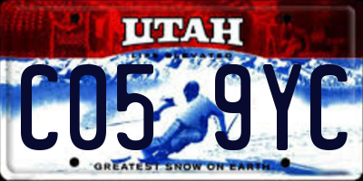 UT license plate C059YC