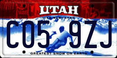 UT license plate C059ZJ
