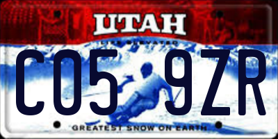 UT license plate C059ZR