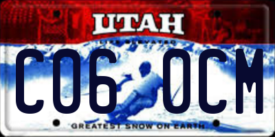UT license plate C060CM
