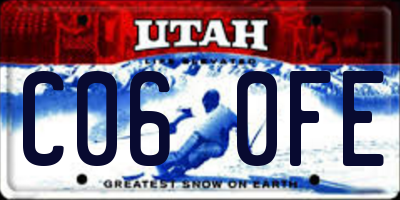 UT license plate C060FE