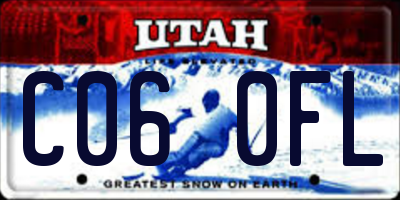 UT license plate C060FL