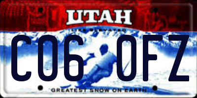 UT license plate C060FZ