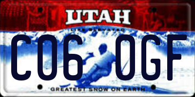 UT license plate C060GF