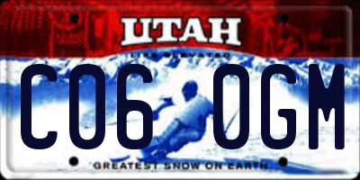UT license plate C060GM