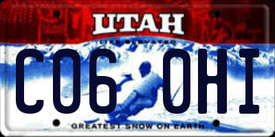 UT license plate C060HI