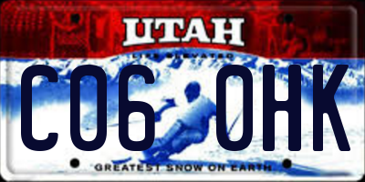 UT license plate C060HK