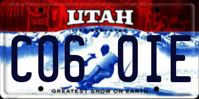 UT license plate C060IE