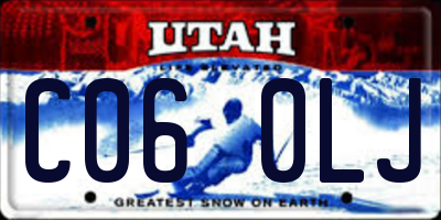 UT license plate C060LJ