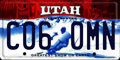 UT license plate C060MN