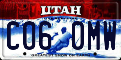 UT license plate C060MW
