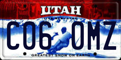 UT license plate C060MZ