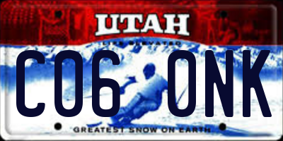 UT license plate C060NK