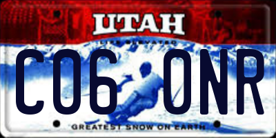 UT license plate C060NR