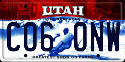 UT license plate C060NW