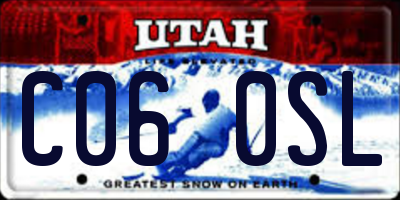 UT license plate C060SL