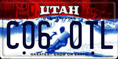 UT license plate C060TL