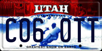 UT license plate C060TT