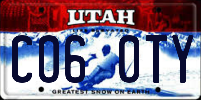 UT license plate C060TY