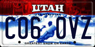UT license plate C060VZ