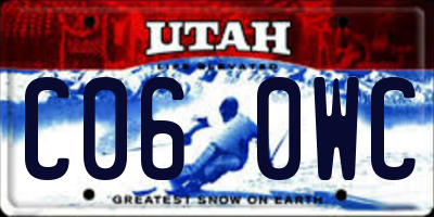 UT license plate C060WC