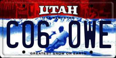 UT license plate C060WE