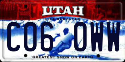 UT license plate C060WW