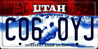 UT license plate C060YJ