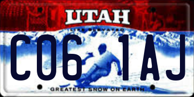 UT license plate C061AJ