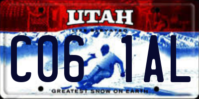 UT license plate C061AL