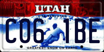 UT license plate C061BE