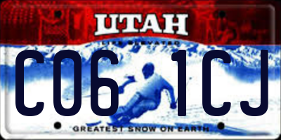 UT license plate C061CJ