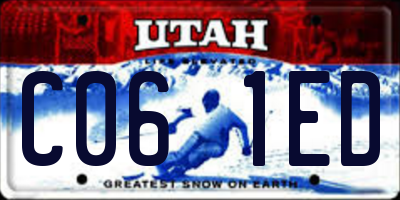 UT license plate C061ED