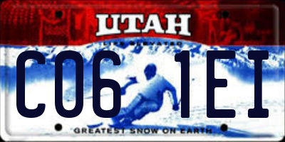 UT license plate C061EI