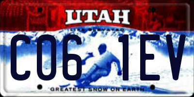 UT license plate C061EV